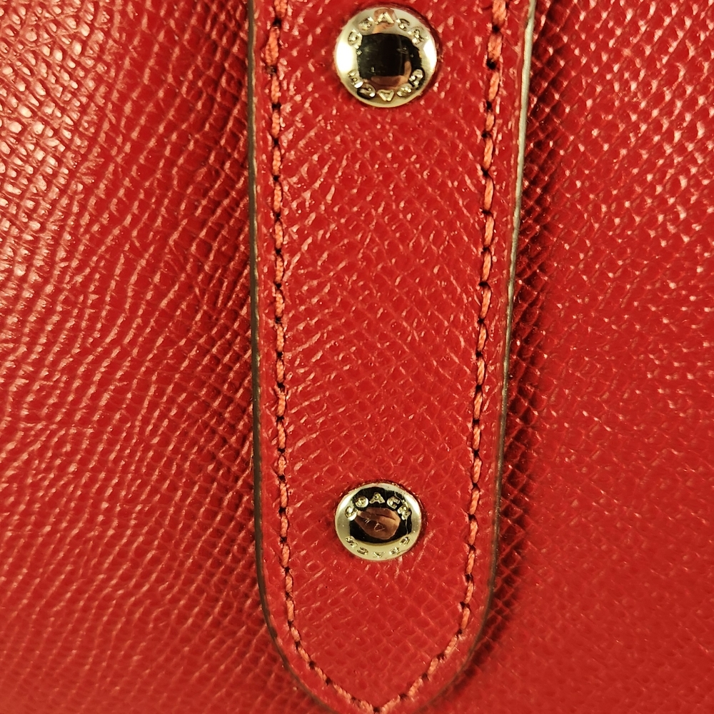 Coach Red Leather City Zip Tote - Picture 5 of 15